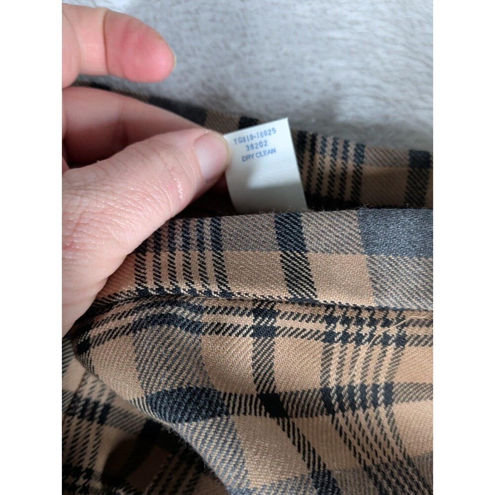 Vintage Pendleton Pleated Plaid Wool Maxi Skirt Women's 16 Brown - Picture 6 of 8